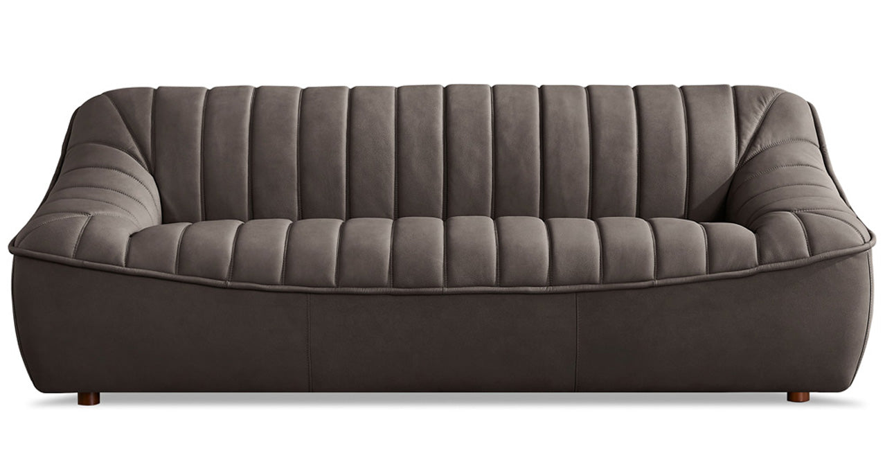 Snug Leather Sofa Collection, Chocolate Brown
